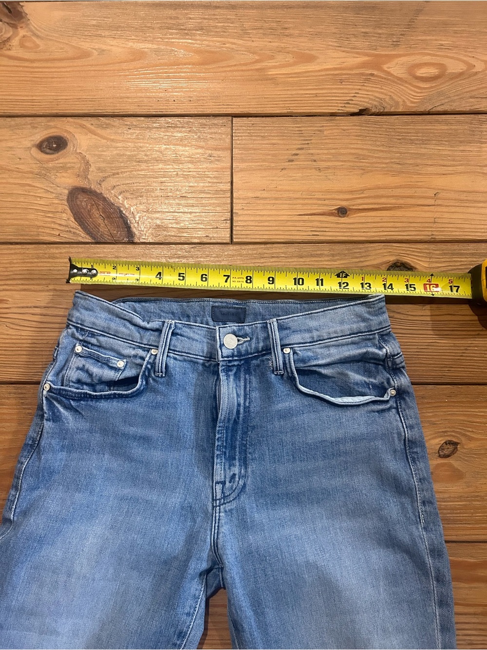 Mother Insider Ankle Fray Jeans Herbal Remedy Size 27 - Picture 10 of 11